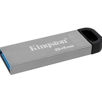 Kingston DataTraveler Kyson 64GB USB 3.2 Capless Metal USB Flash Drive
