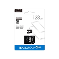 Team 128GB Micro SDXC UHS-1 Class 10 Flash Card with Adapter
