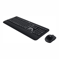 Logitech K540e Advanced Combo Wireless Keyboard and 3 Button Ambidextrous Scroll Mouse Unified Nano USB