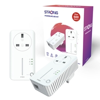 Strong POWERL600DUOUK AV600 Passthrough Powerline Kit (2 Pack)