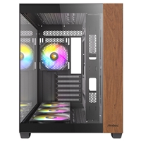 Antec CX800 Wood ARGB Mid-Tower PC Case with 3-Sided Tempered Glass Panoramic View