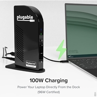 Plugable UD-3900C4 Quad Monitor 96W USB-C PD DisplayLink Certified Docking Station