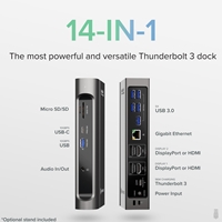 Plugable TBT3-UDZ ThunderBolt and USB-C Dual Monitor 96W USB-C PD Docking Station