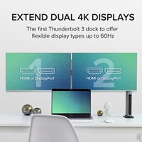 Plugable TBT3-UDZ ThunderBolt and USB-C Dual Monitor 96W USB-C PD Docking Station
