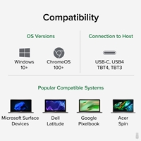 Plugable UD-MSTH2 USB-C Dual HDMI 4K 65W USB-C PD Driverless Docking Station