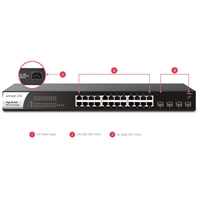 DrayTek VSP1281X-K VigorSwitch P1281x 24 Port Gigabit POE Smart Managed Switch with 4x 10GbE SFP Ports