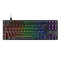 Tecware Phantom+ 80% TKL RGB Mechanical Gaming Keyboard with Wraith Brown Switches Black