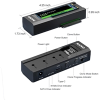 Dual Bay HDD/NVMe M2 SSD 10Gbps Clone Converter For 2.5" and 3.5" SATA