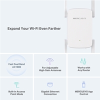 Mercusys ME50G AC1900 Wi-Fi Range Extender (UK Plug)