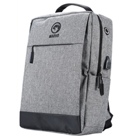 Marvo Scorpion Urbano 20 Black Waterproof 15.6 Inch Laptop Backpack with USB Charging Port (Grey)