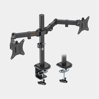 Twin Monitor Mount with Desk Clamp