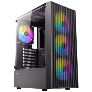 Antec AX27 RGB Elite Mid-Tower Gaming PC Case with Tempered Glass