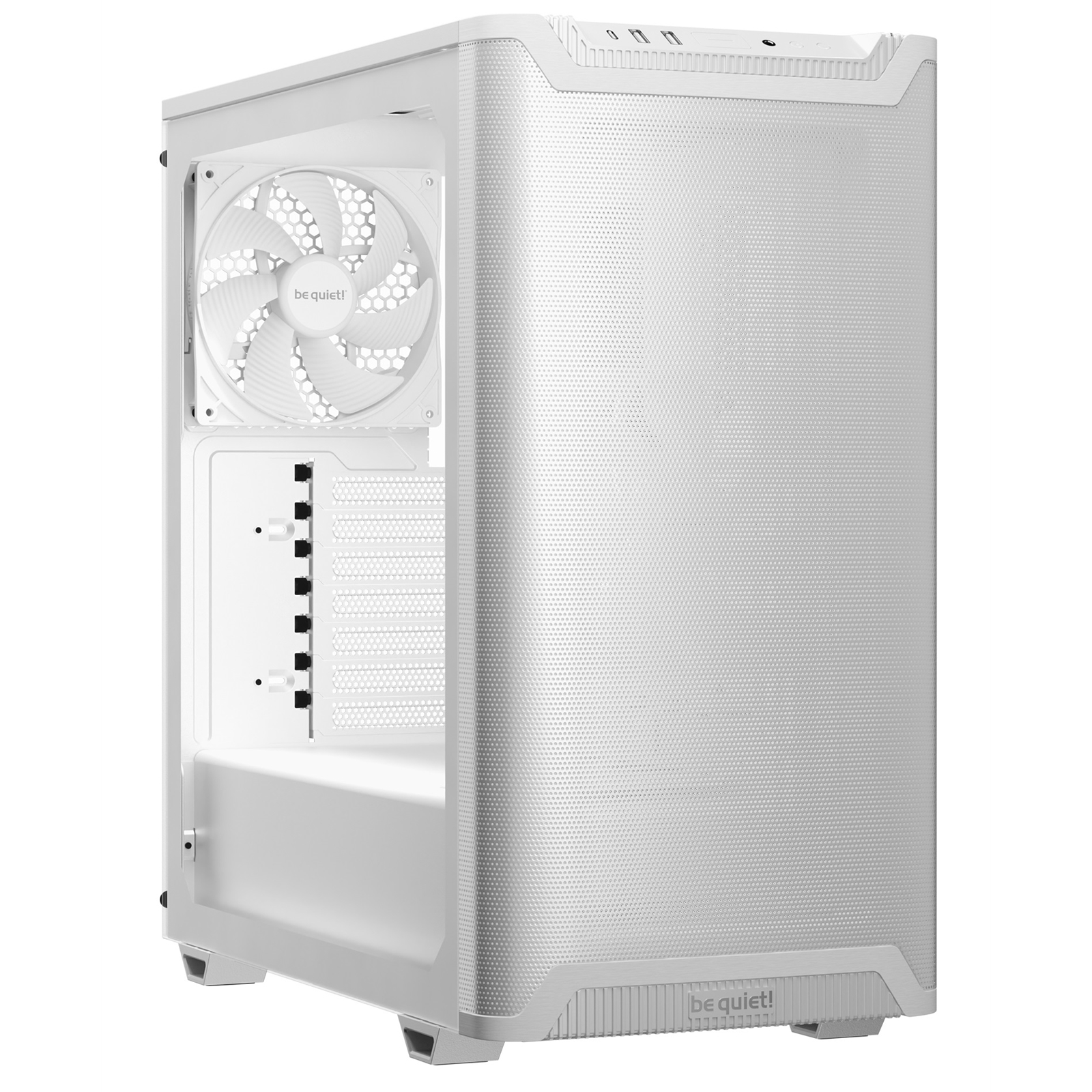 be quiet! Pure Base 501 Airflow Window White ATX Mid Tower Case with USB-A