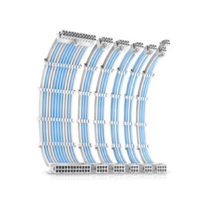 Antec White/Blue PSU Extension Cable Kit - 6 Pack (1x 24 Pin