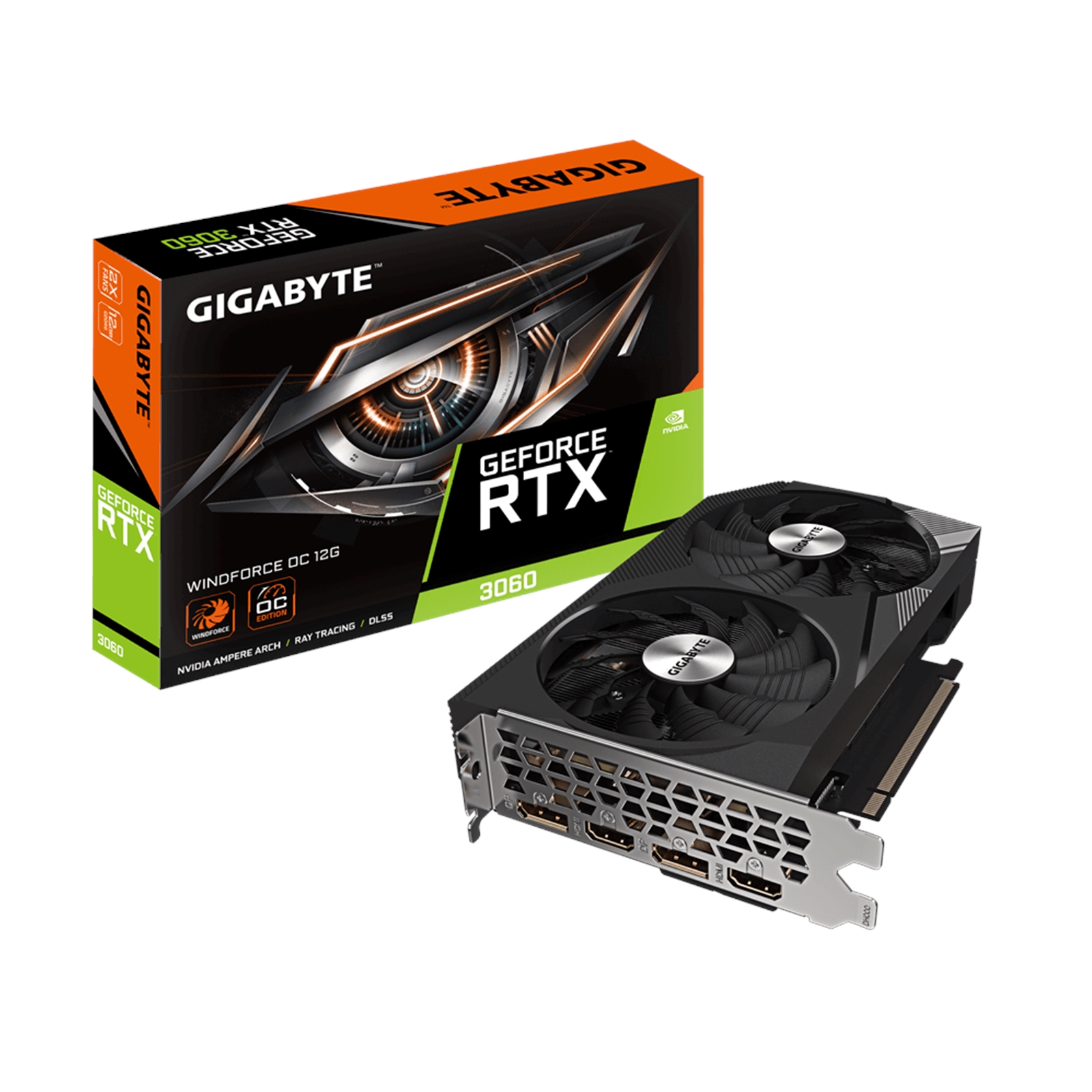 Gigabyte NVIDIA GeForce RTX 3060 WINDFORCE OC 12GB GDDR6 (rev. 2.0) Graphics Card
