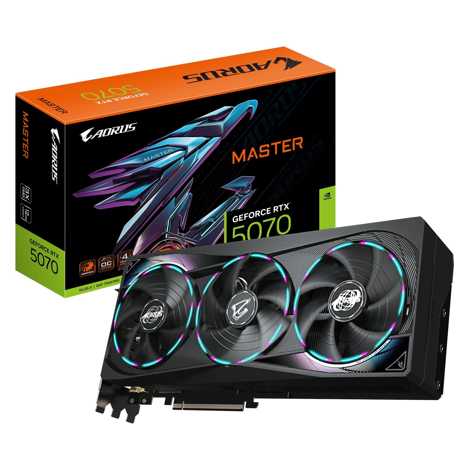 Gigabyte NVIDIA GeForce RTX 5070 AORUS MASTER 12GB GDDR7 Graphics Card