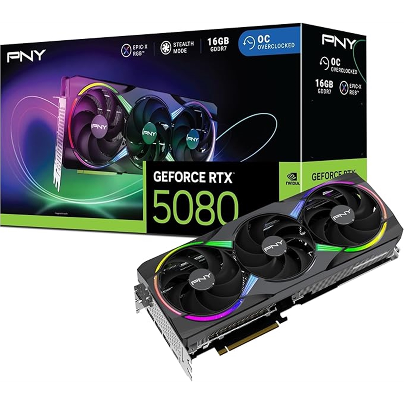PNY NVIDIA GEFORCE RTX 5080 ARGB EPIC-X RGB OC16GB