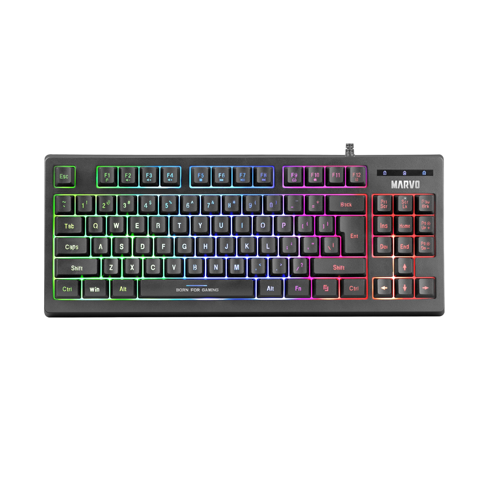 Marvo Scorpion K607 80% TKL USB Backlit Multimedia Gaming Keyboard