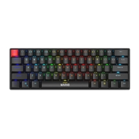 Marvo Scorpion KG933G Saber 61 Wired Mechanical RGB 60% UK Layout Gaming Keyboard (Black)