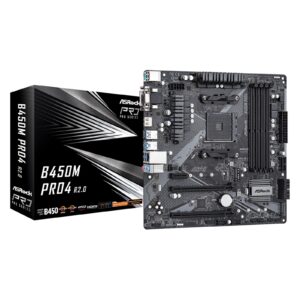 ASRock B450M Pro4 R2.0 Super Alloy AMD AM4 Socket Motherboard