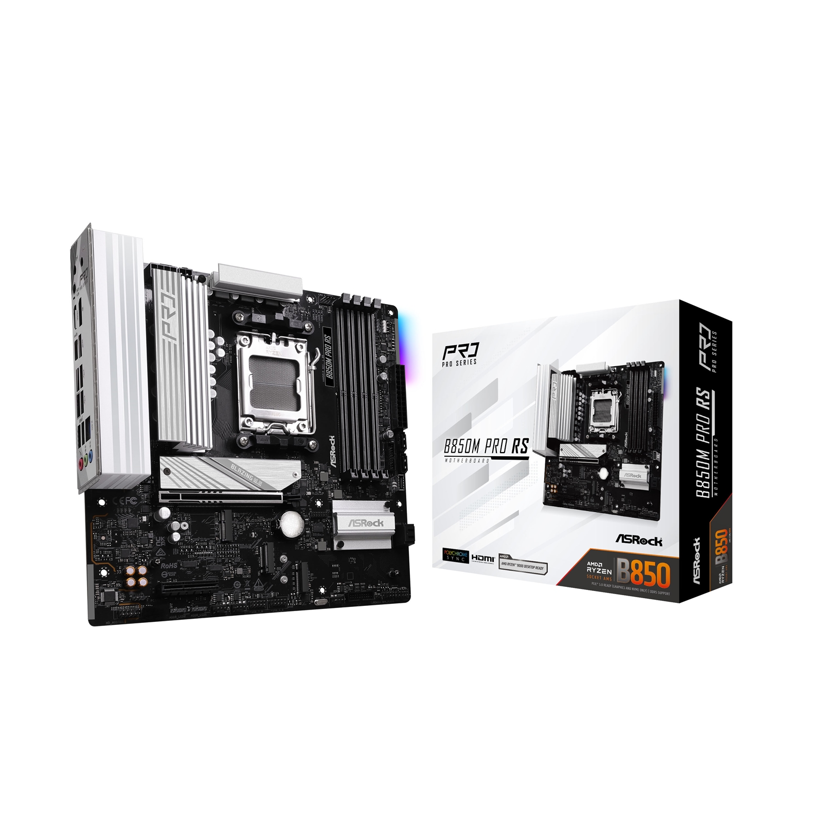 ASRock B850M Pro RS AMD AM5 Socket Motherboard