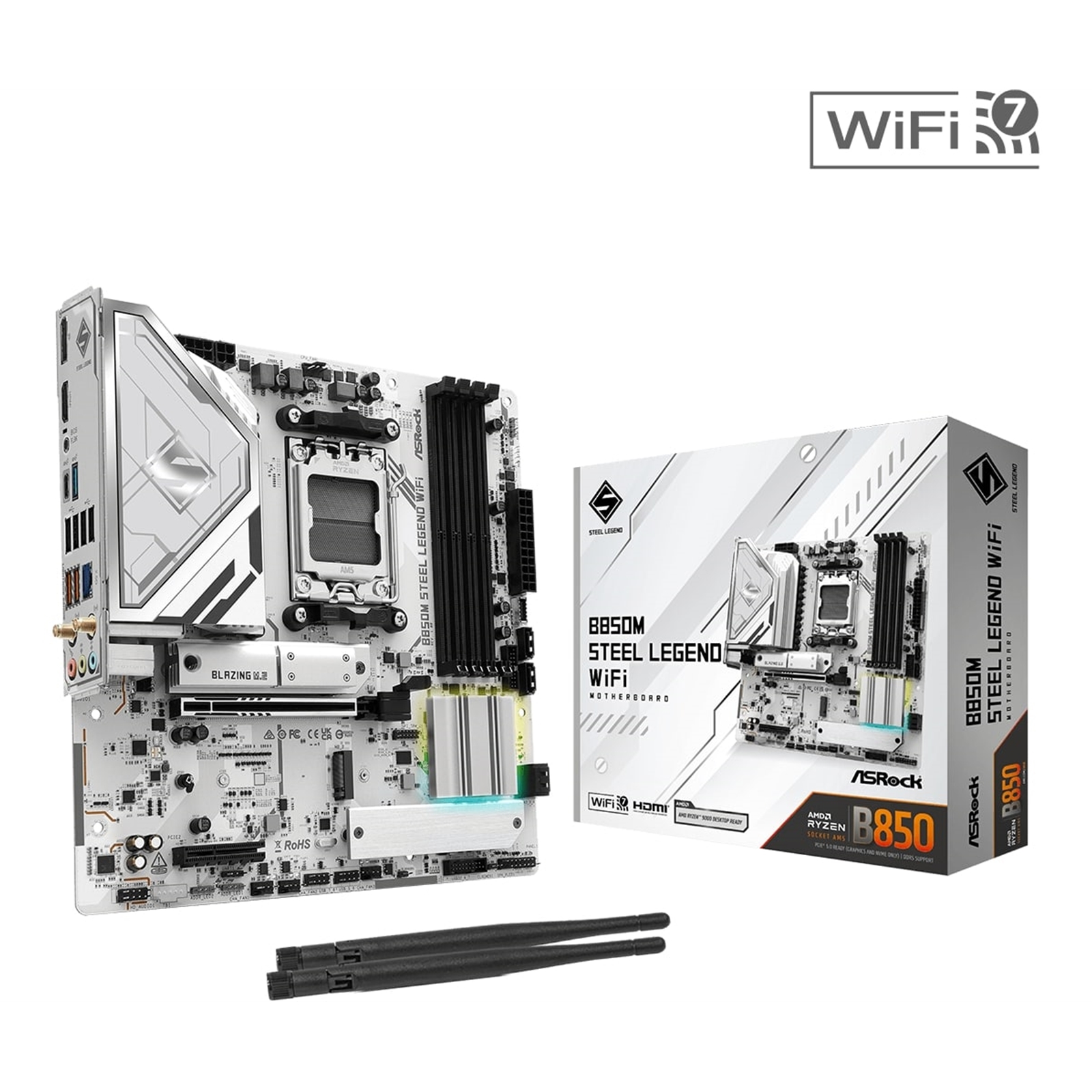 ASRock B850M Steel Legend WiFi AMD AM5 Socket Motherboard