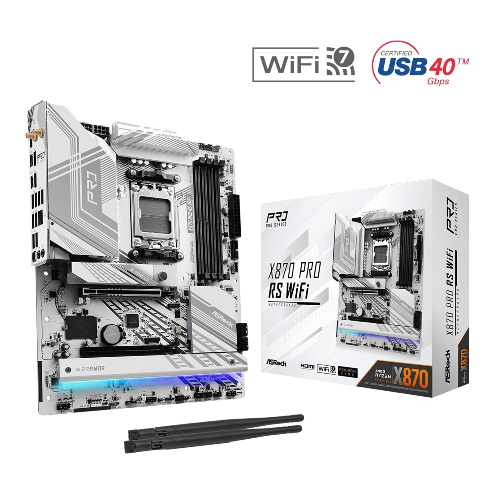 ASRock X870 PRO RS WIFI AMD AM5 Socket Motherboard