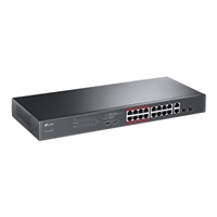 TP-Link TL-SL1218MP 16-Port Metal 10/100Mbps + 2-Port Gigabit Unmanaged PoE Switch (192W)