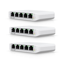 Ubiquiti USW-FLEX-MINI-3 UniFi USW Flex Mini 5 Port Smart Managed POE/USB C Powered Gigabit Network Switch (Triple Pack