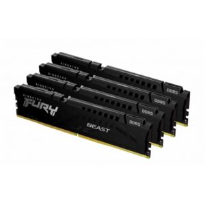 Kingston Fury Beast KF556C40BBK4-128 128GB 32GB (32GB 4G x 64-Bit x 4 pcs.) DDR5-5600 CL40 288-Pin DIMM Kit