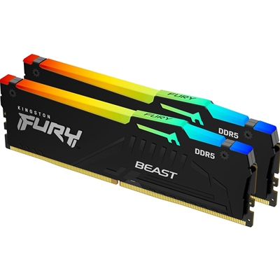 Kingston Fury Beast KF560C30BBEAK2-64 64GB (32GB 4G x 64-Bit x 2 pcs.) DDR5-6000 CL30 288-Pin DIMM Kit