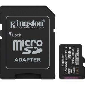 Kingston Canvas Select Plus 256GB Micro SD  Claad 10 UHS-I Flash Card