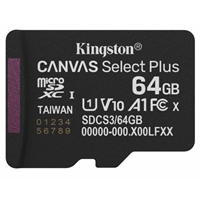 Kingston Canvas Select Plus  SDCS3/64GB 64GB Micro SD UHS-I (U1) Flash Card with Adapter