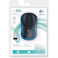 Logitech M185 Wireless Black & Blue Mouse