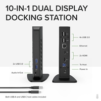 Plugable UD-3900Z USB-A/USB-C Dual Monitor Universal DisplayLink Certified Docking Station