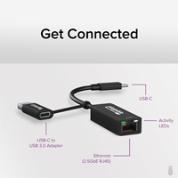 Plugable USBC-E2500 USB-A/USB-C to 2.5GbE Gigabit Ethernet Adapter